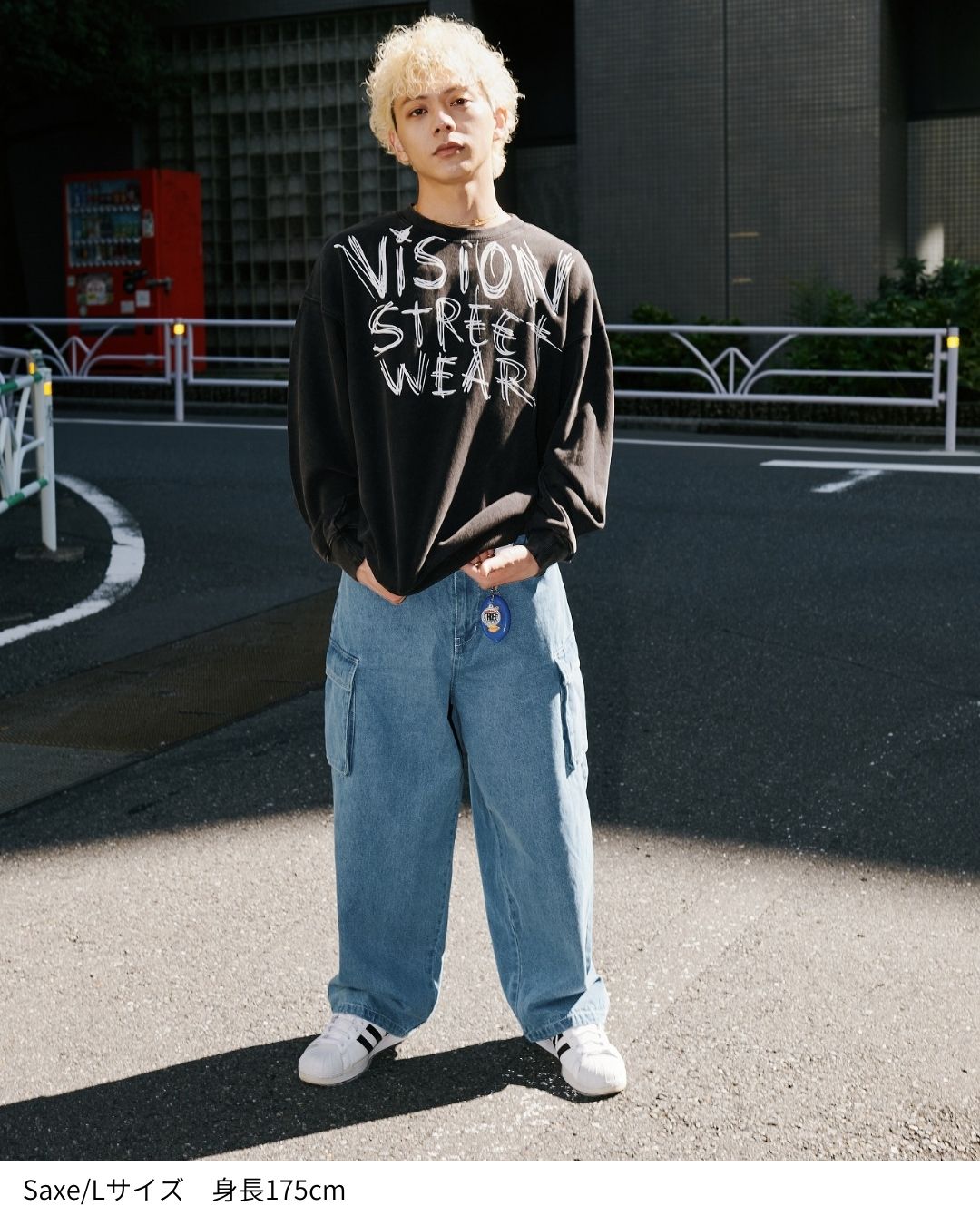 LOGO DENIM CARGO PANTS