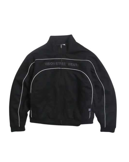 Fake suede piping padded jacket / フェイクスエードパイピング中綿ジャケット