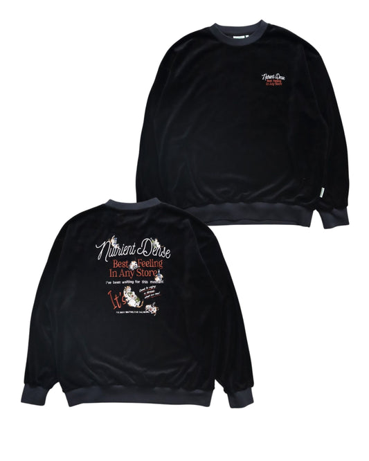 Cats & Drink Velor Sweatshirt