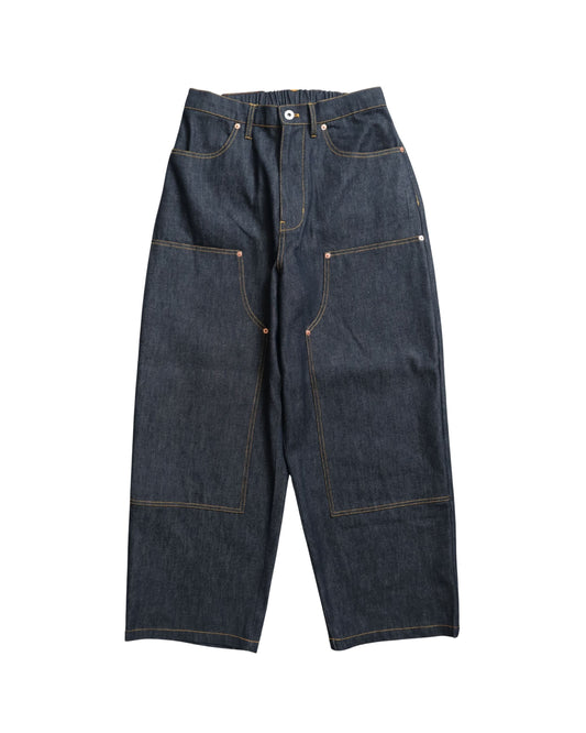 Rigid Double Knee Pants / Vステッチリジットデニムパンツ