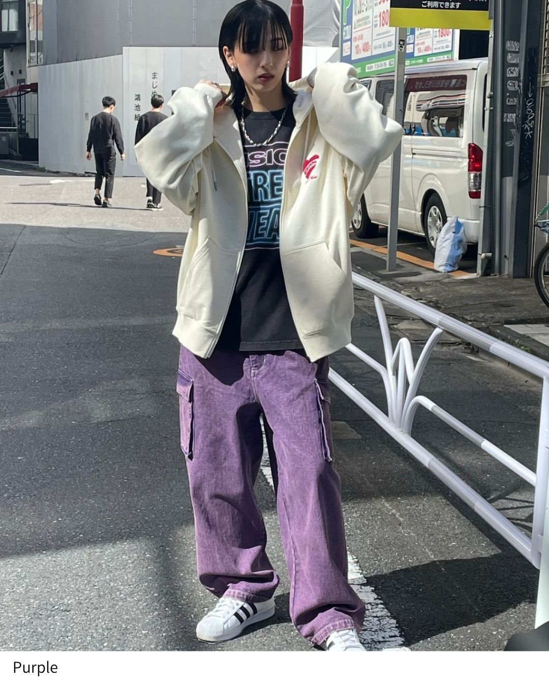 LOGO DENIM CARGO PANTS