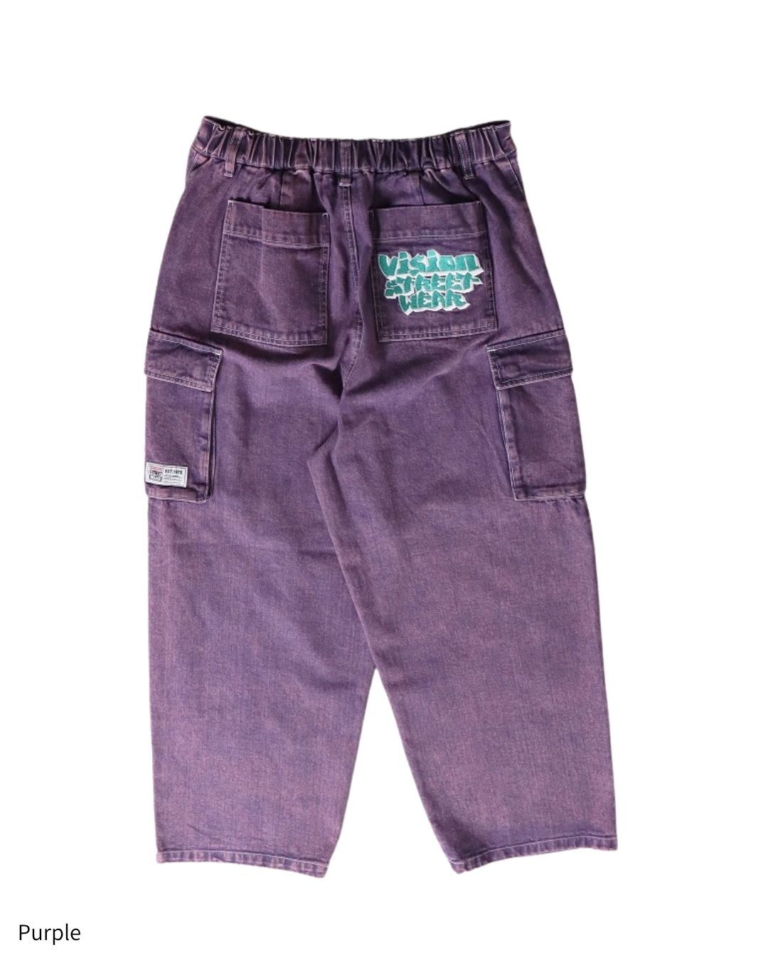 LOGO DENIM CARGO PANTS