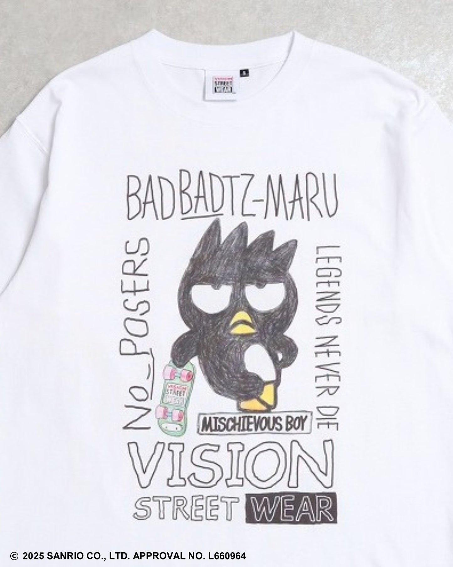 【サンリオキャラクターズ】Bad Badtz-maru F/B T-shirt