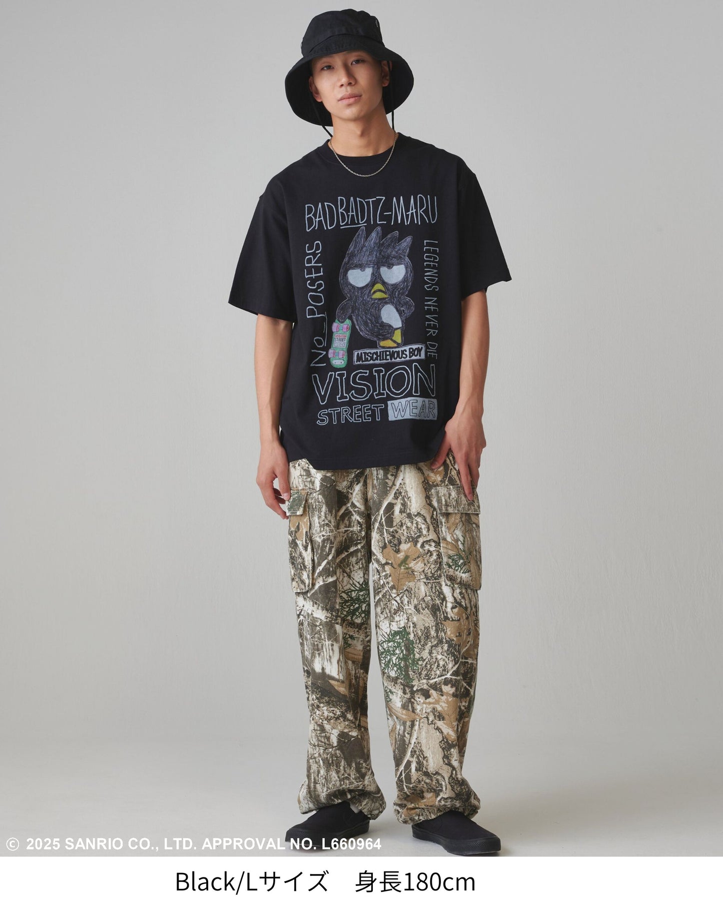 【サンリオキャラクターズ】Bad Badtz-maru F/B T-shirt