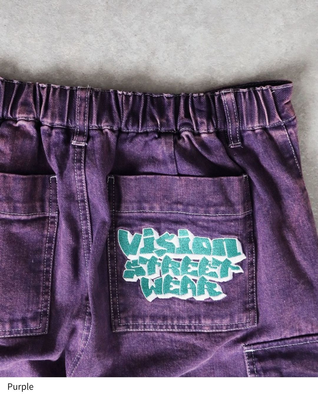 LOGO DENIM CARGO PANTS