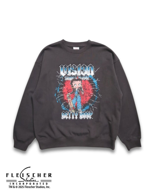 【BETTY BOOP™】 Vintage Sweatshirt / ヴィンテージ加工スウェット