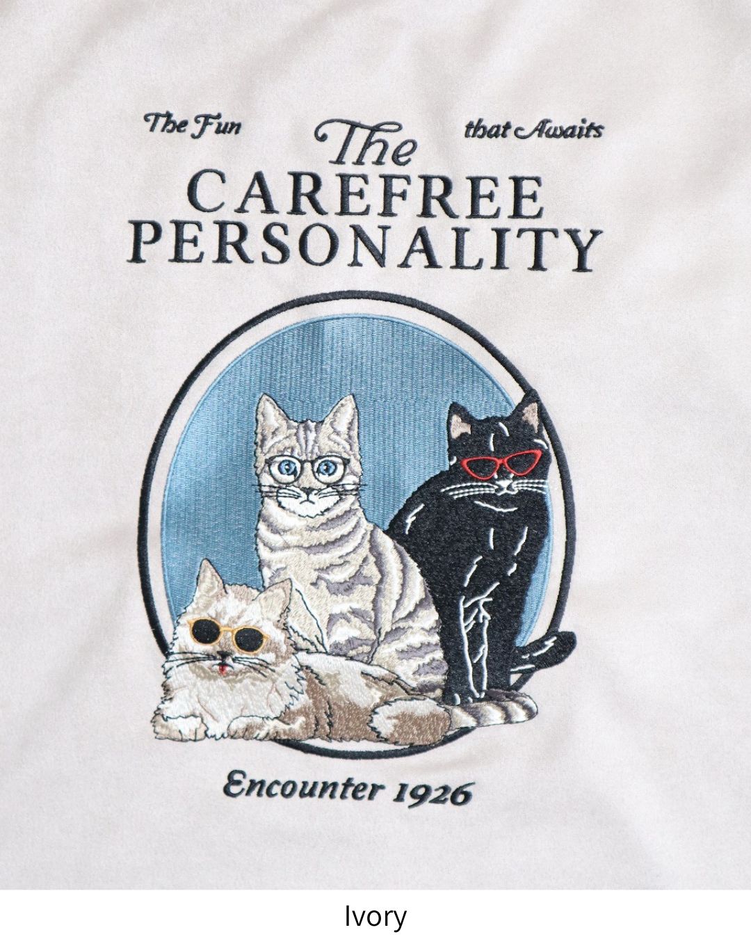 Fancy Cat Suede Sweatshirt