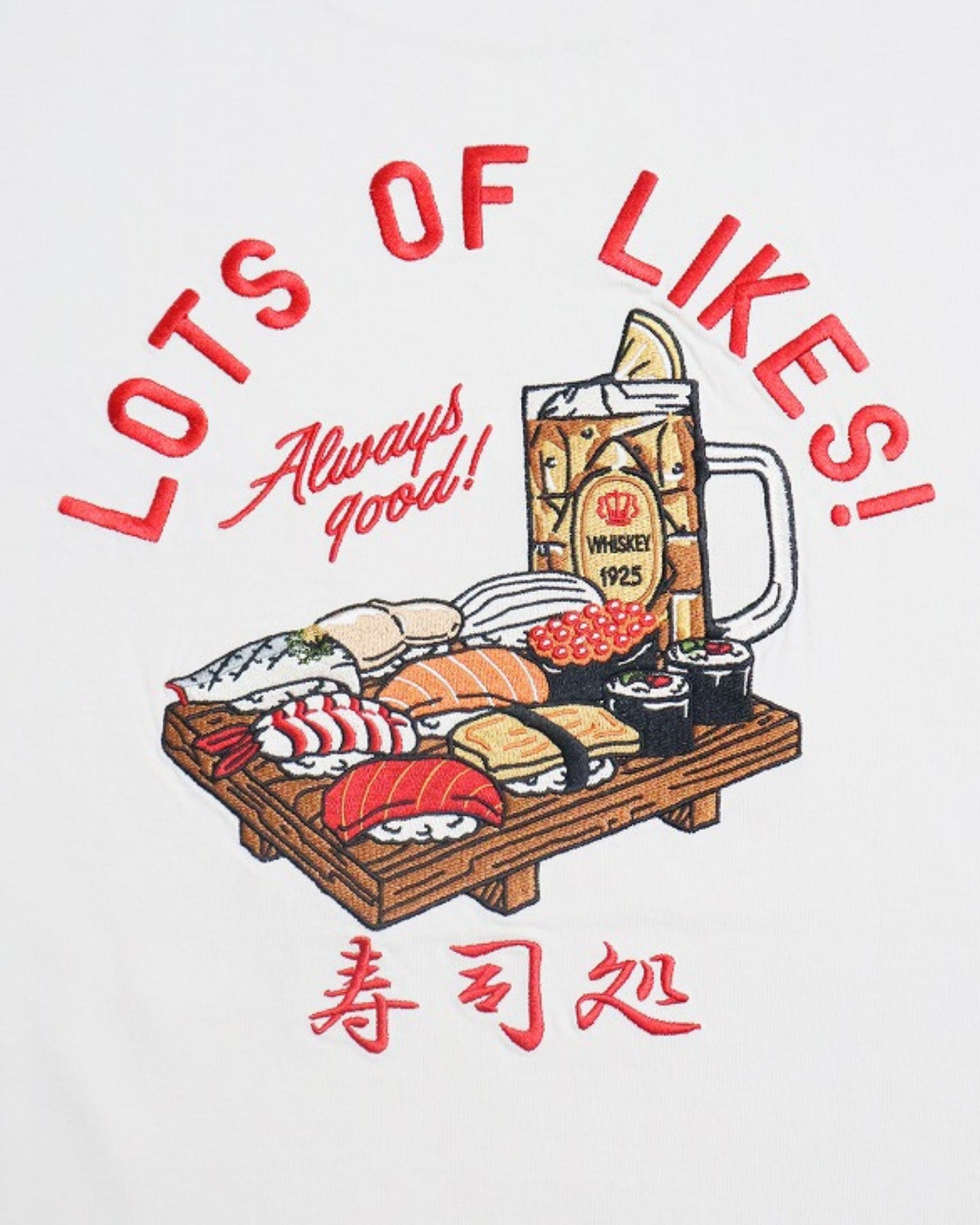 【JapanSeries】SUSHI Embroidered Tee