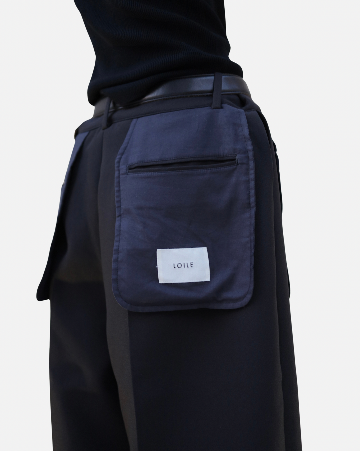 【LOILE】Avant Flap Shorts BLACK