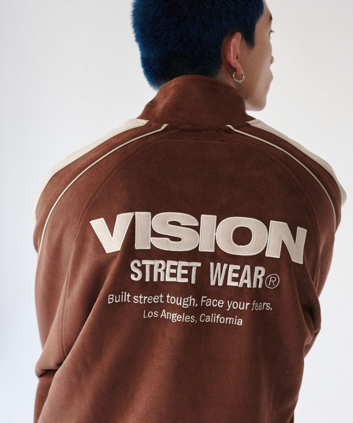 Fake suede track jacket / フェイクスエードトラックジャケット