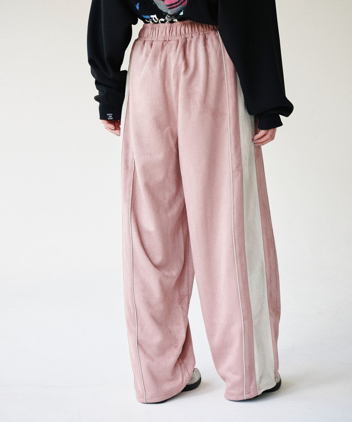 Fake suede track pants / フェイクスエードトラックパンツ