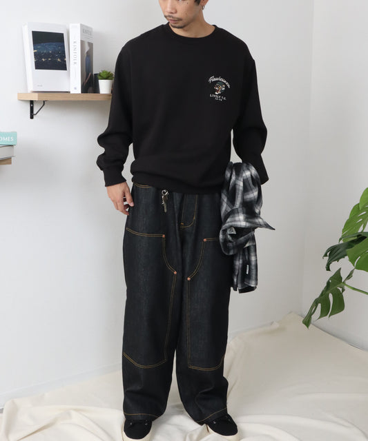 【裏起毛】トラ刺繍スウェット