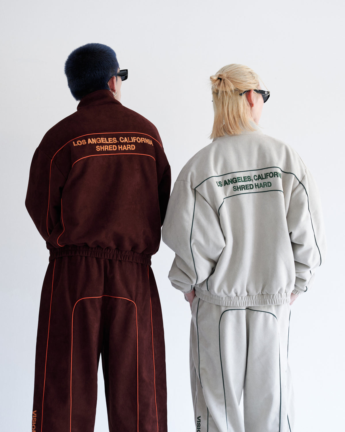 Fake suede piping padded jacket / フェイクスエードパイピング中綿ジャケット