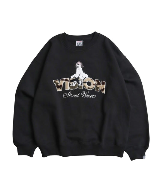 Ghost Logo Sweat / 【裏起毛】ゴースト異素材ロゴスウェット