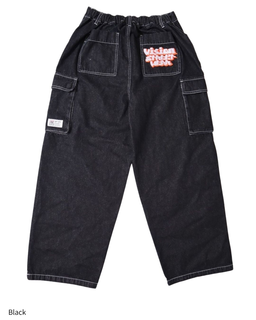 LOGO DENIM CARGO PANTS