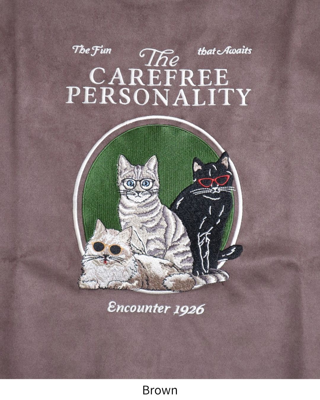 Fancy Cat Suede Sweatshirt