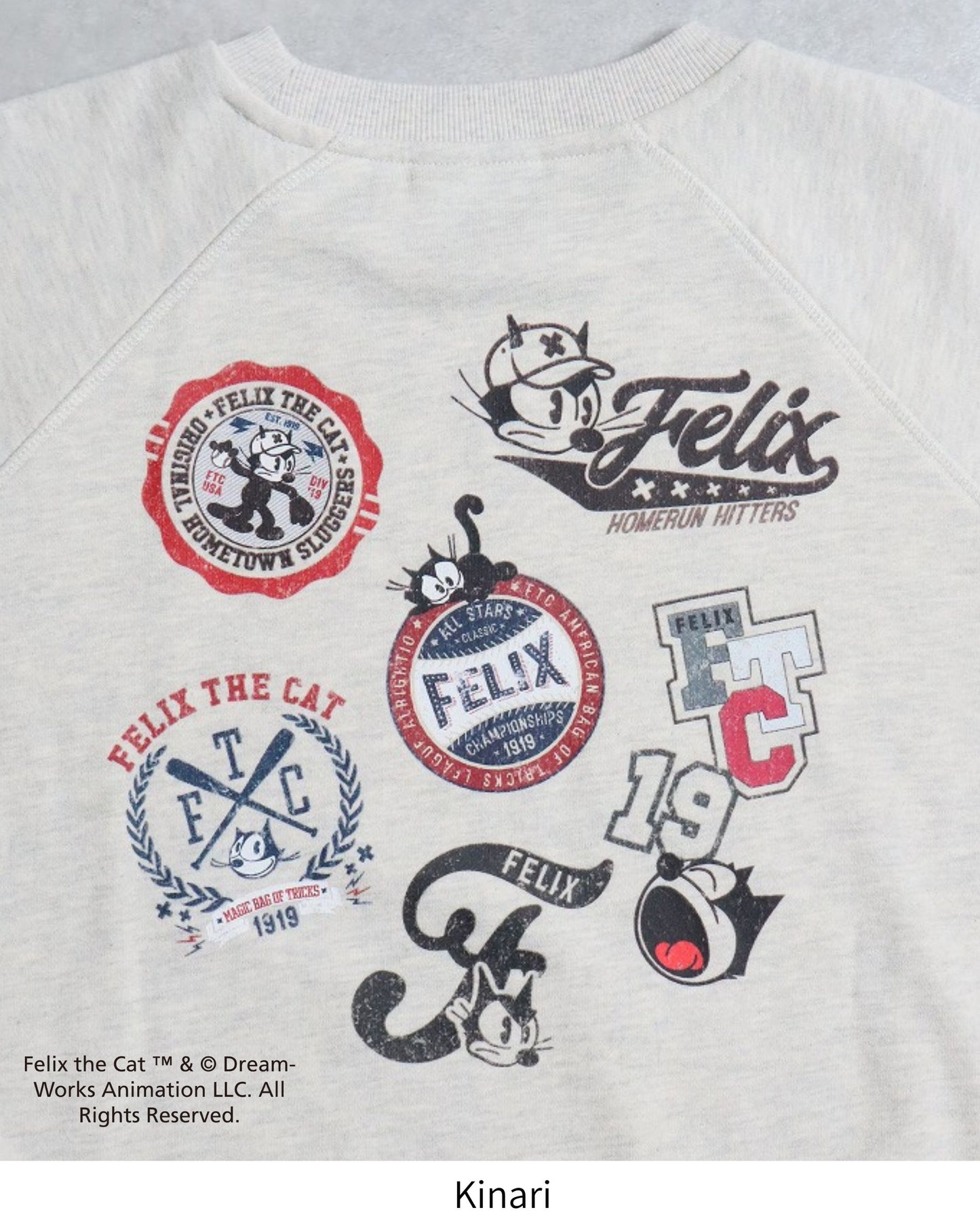 【FELIX THE CAT】ラグランBASEBALLスウェット