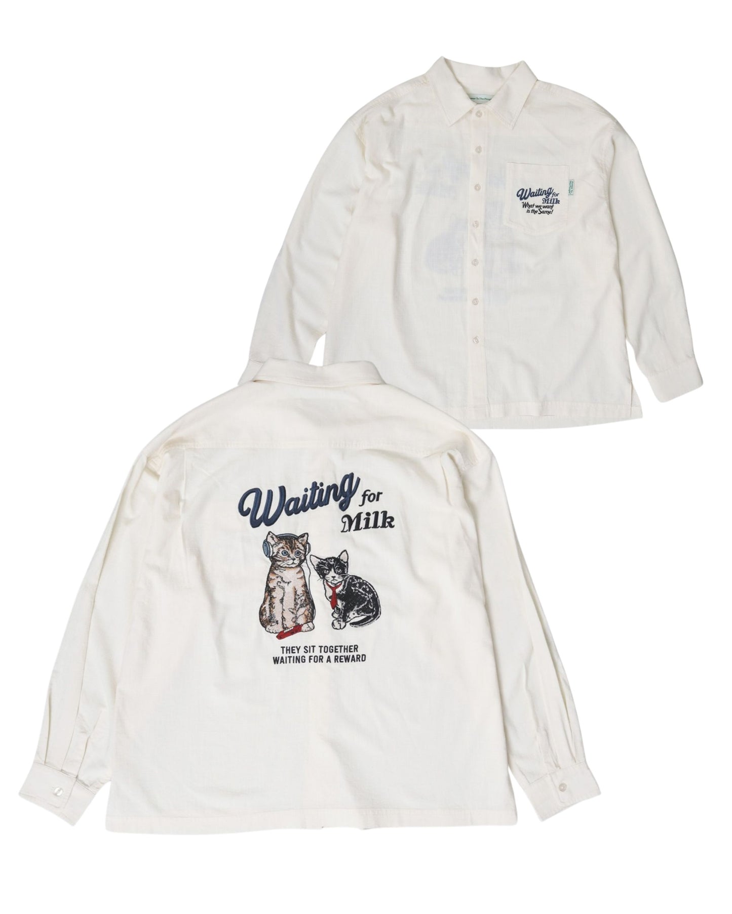Cat Linen-Like Shirt