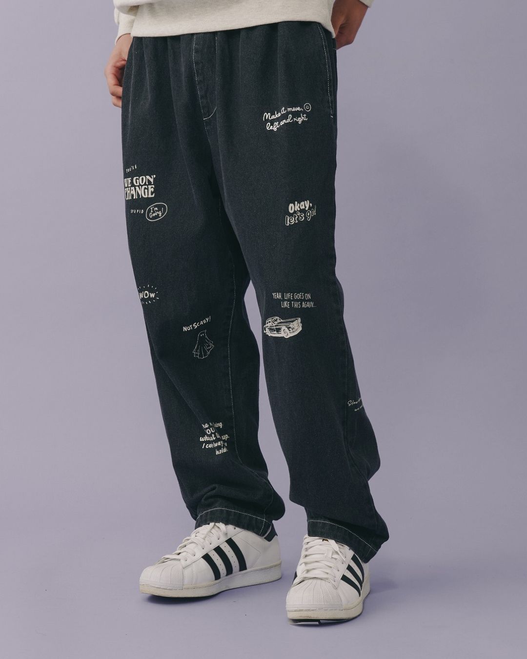Doodle Denim Pants
