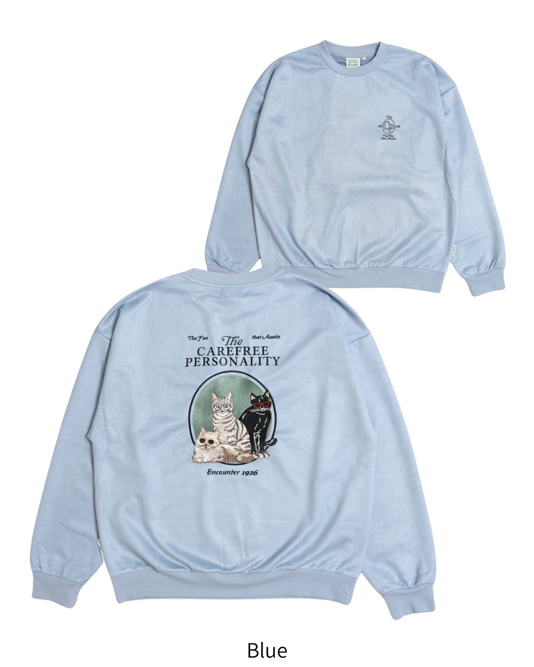 Fancy Cat Suede Sweatshirt