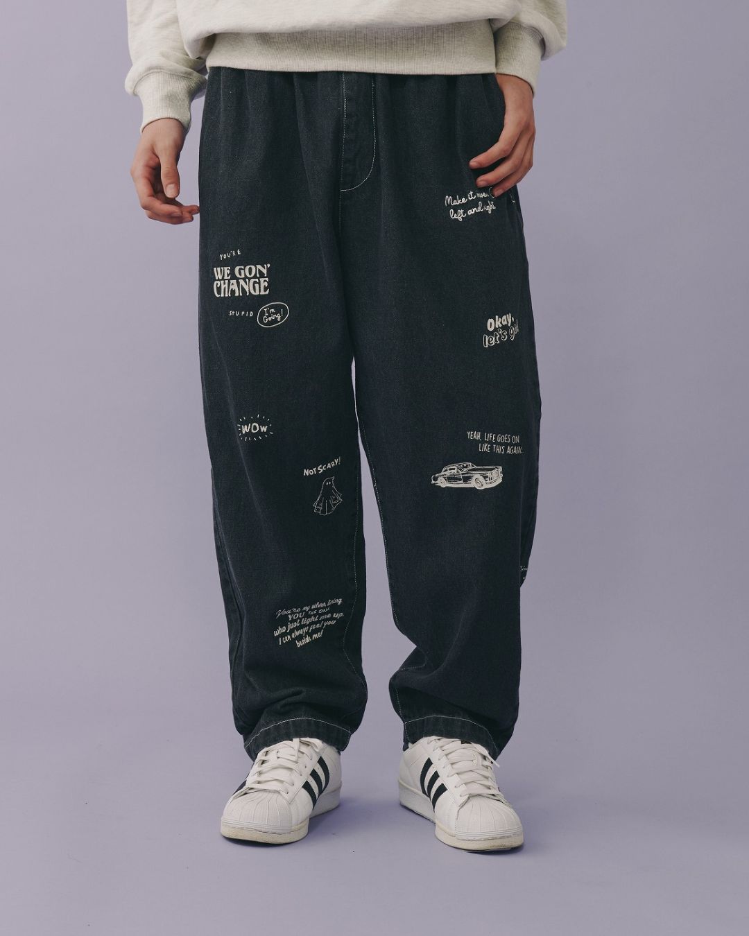 Doodle Denim Pants