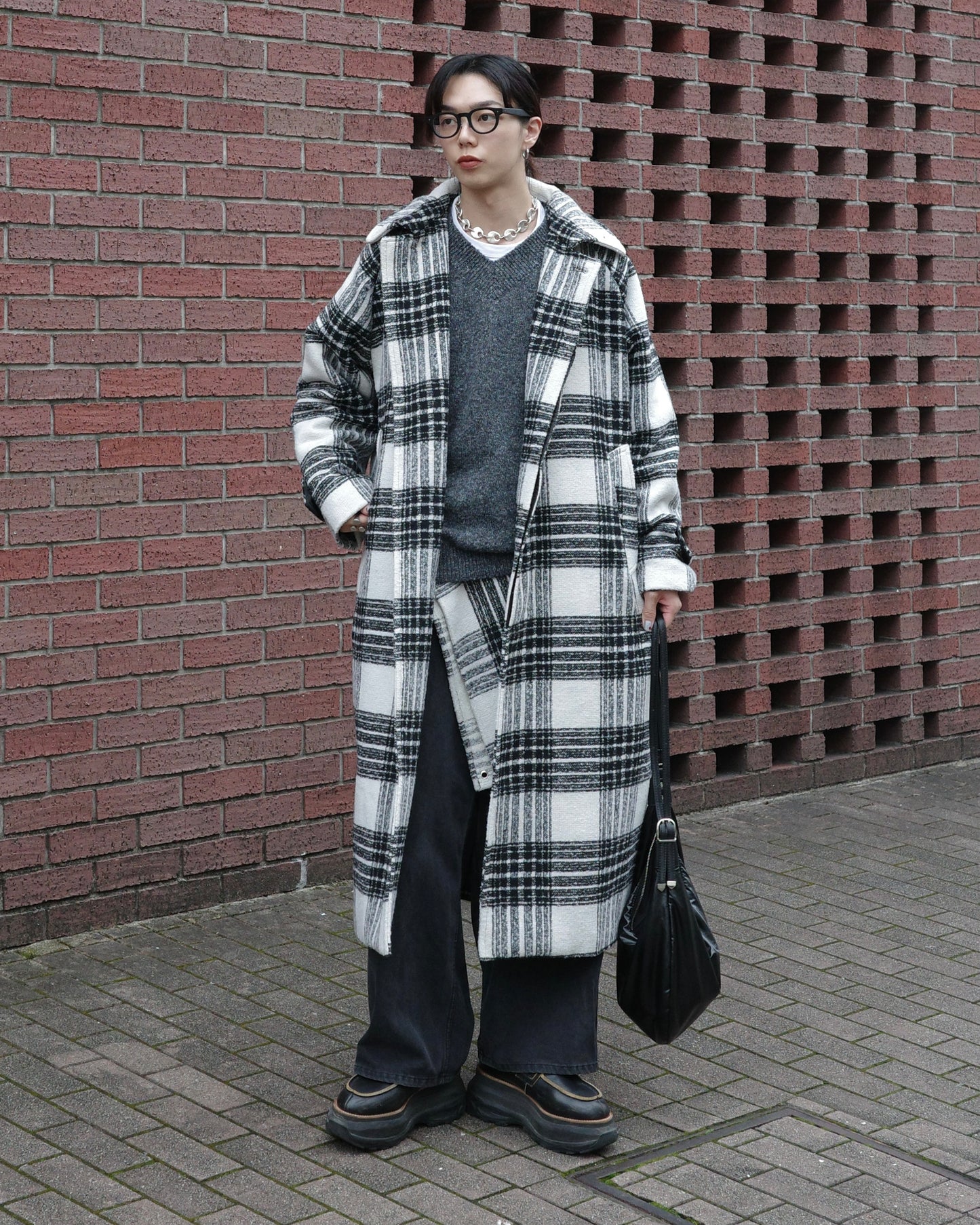 【LOILE】Check long coat