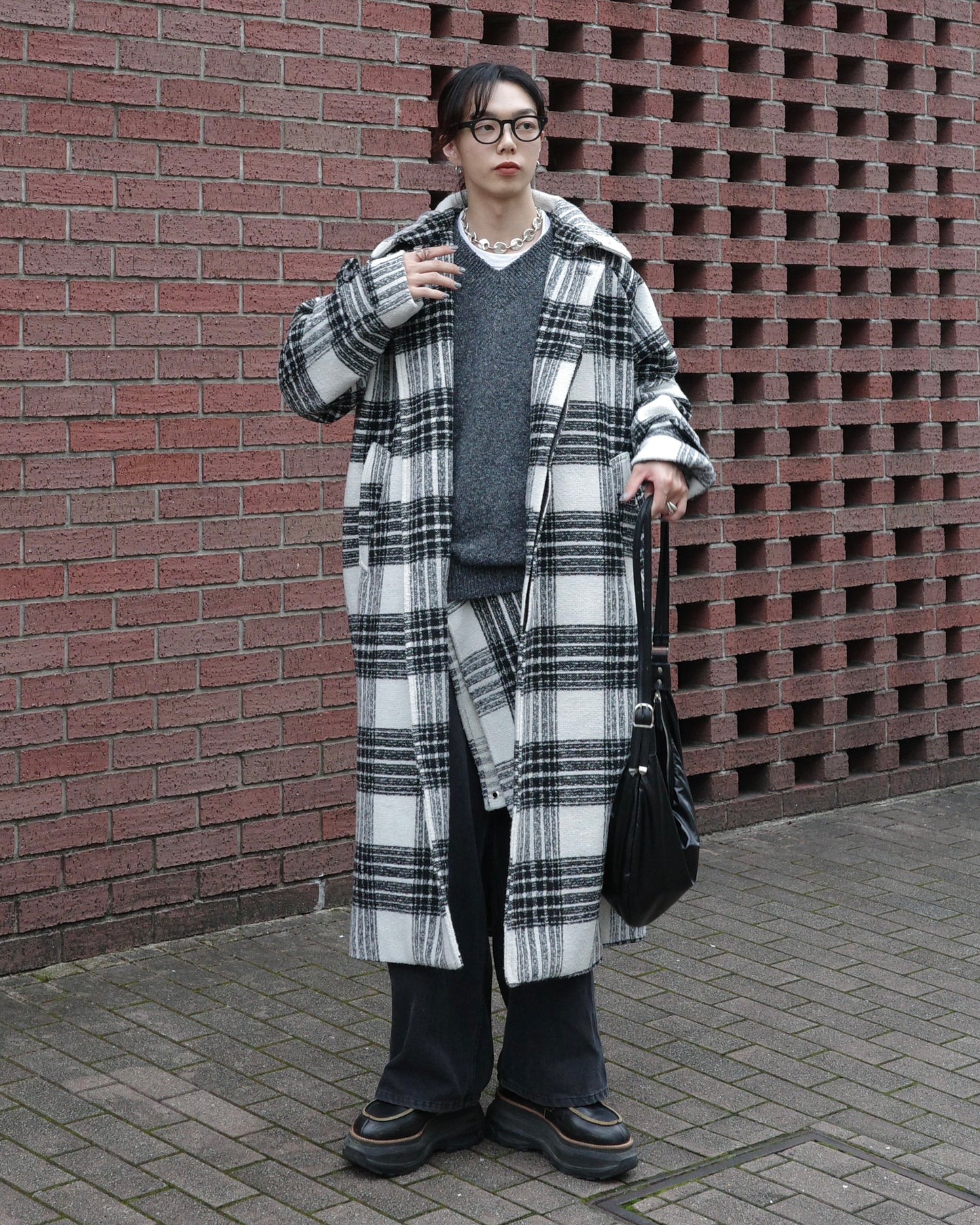 【LOILE】Check long coat
