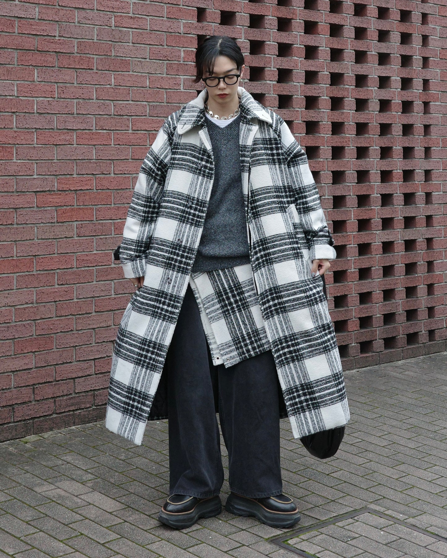 【LOILE】Check long coat