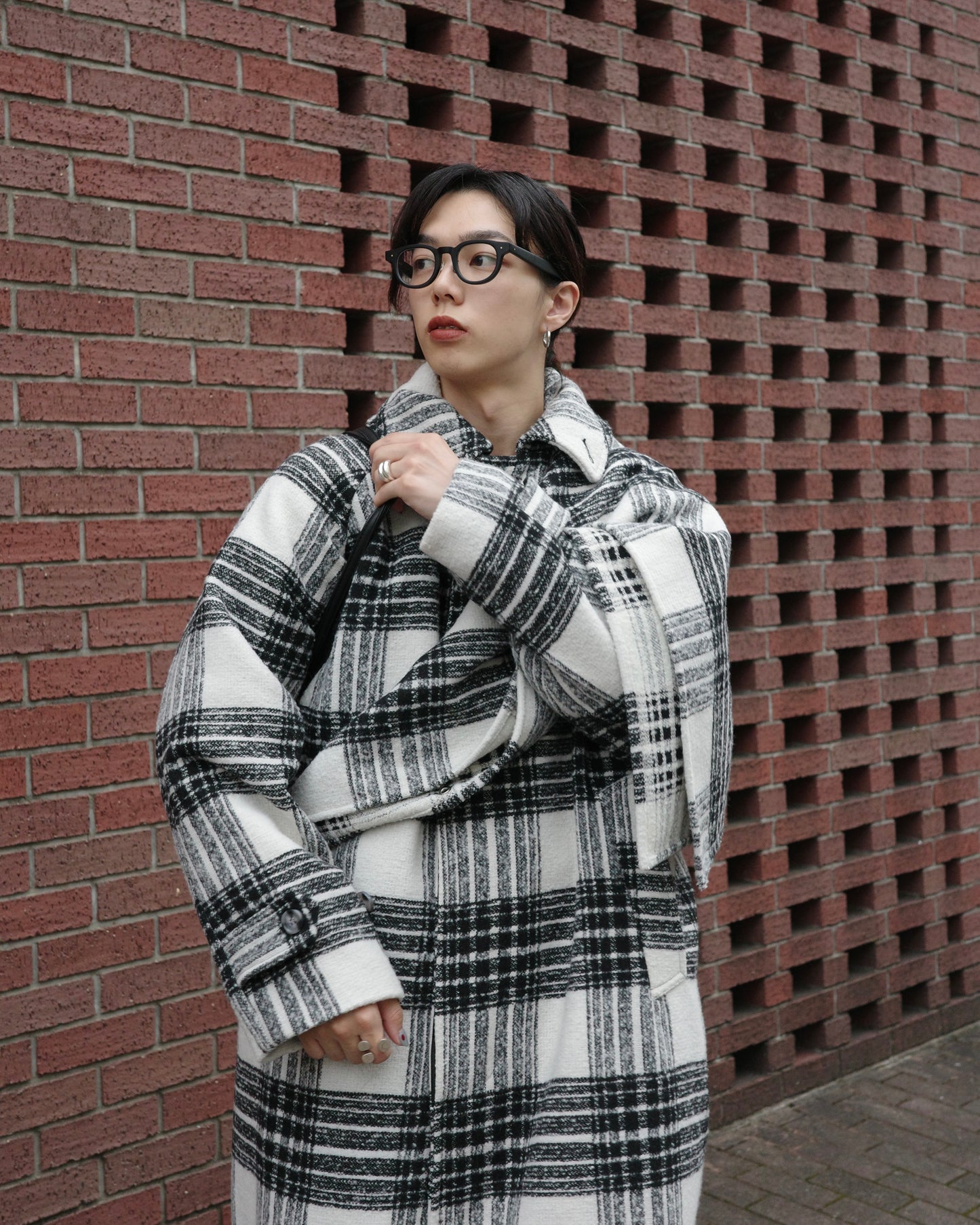 【LOILE】Check long coat