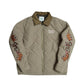 Embroidered Sleeve Quilted Jacket