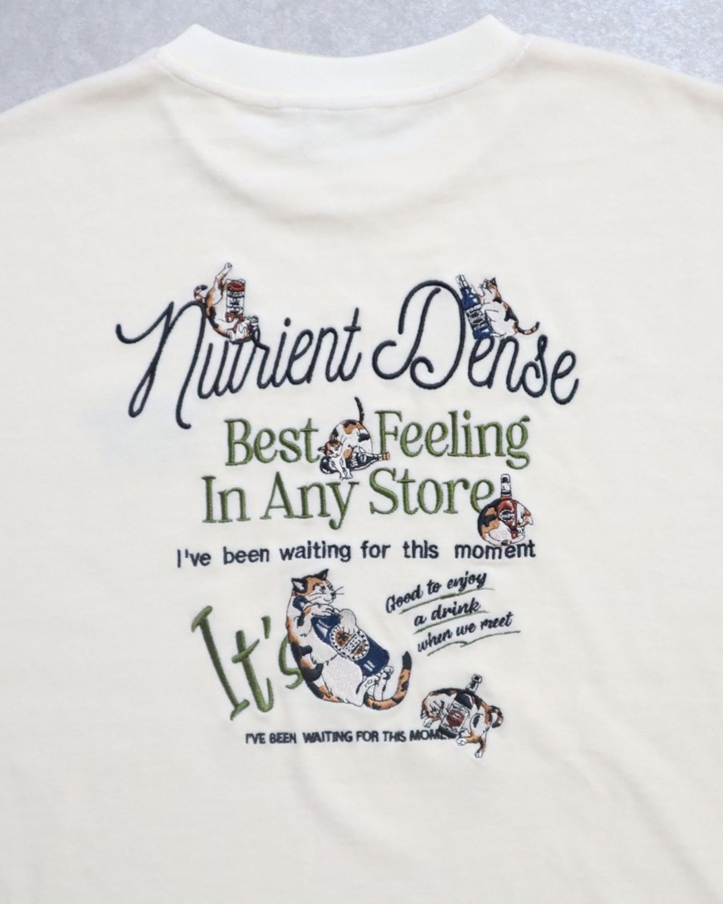 Cats & Drink Velor Sweatshirt