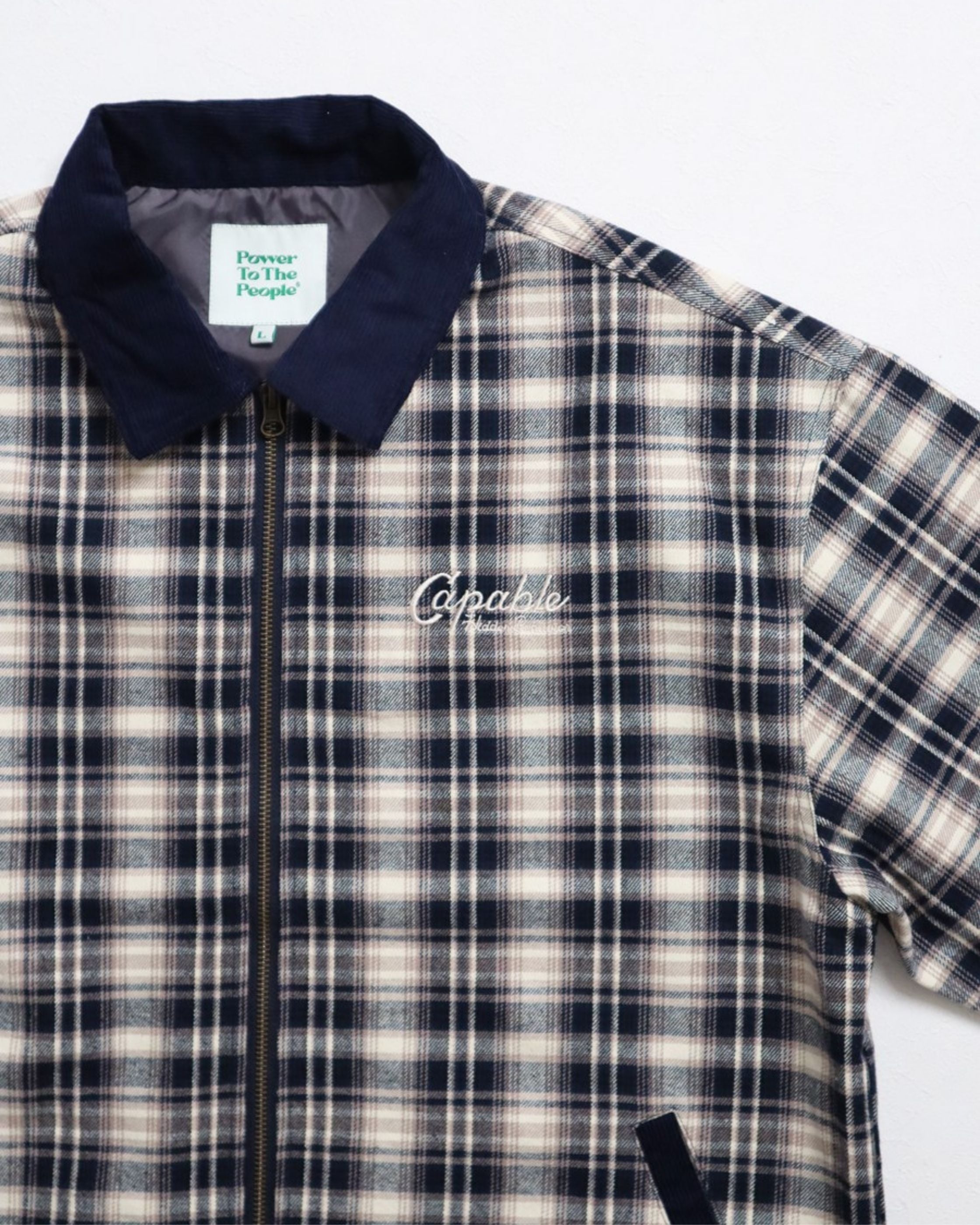 POWER TO THE PEOPLE】襟コーデュロイ チェック柄ジャケット – Ha-Li-C