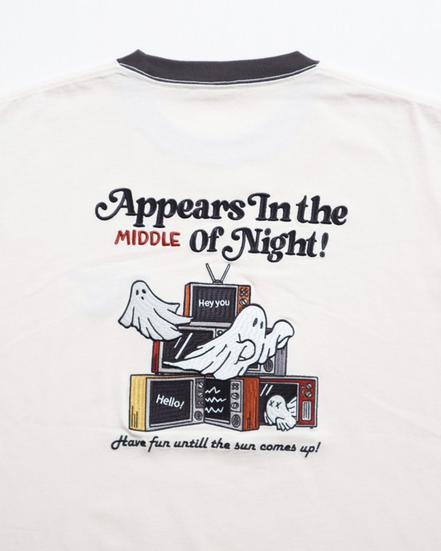 ミッドナイトオバケ刺繍T