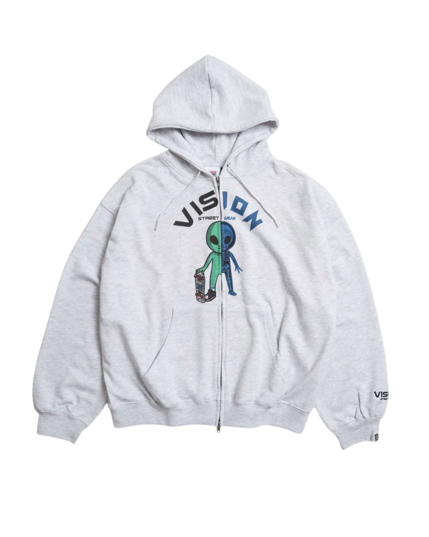Half Alien ZIP Hoodie / エイリアン切替Wジップパーカー