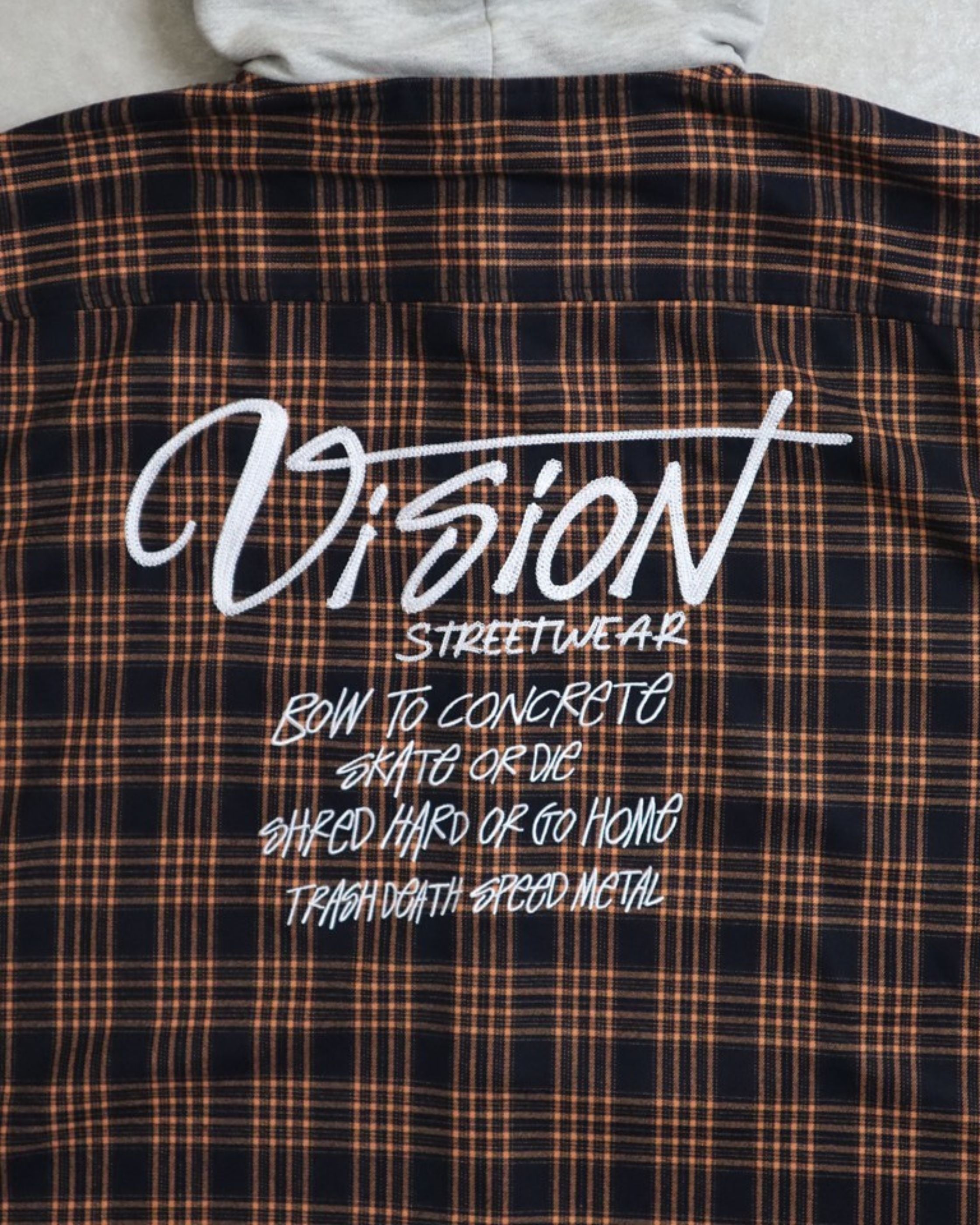 VISION STREET WEAR】Hoodie Check Shirt / 90s ストリートフード
