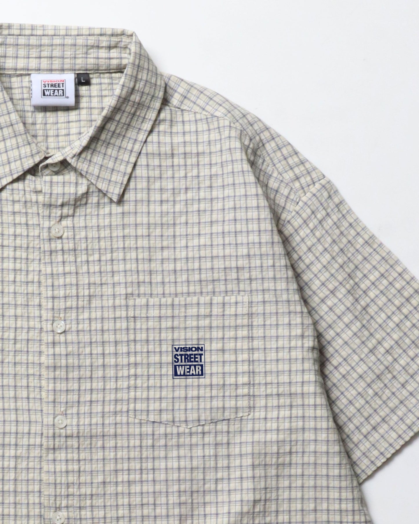 Seersucker Check Shirt / シアサッカーチェックシャツ