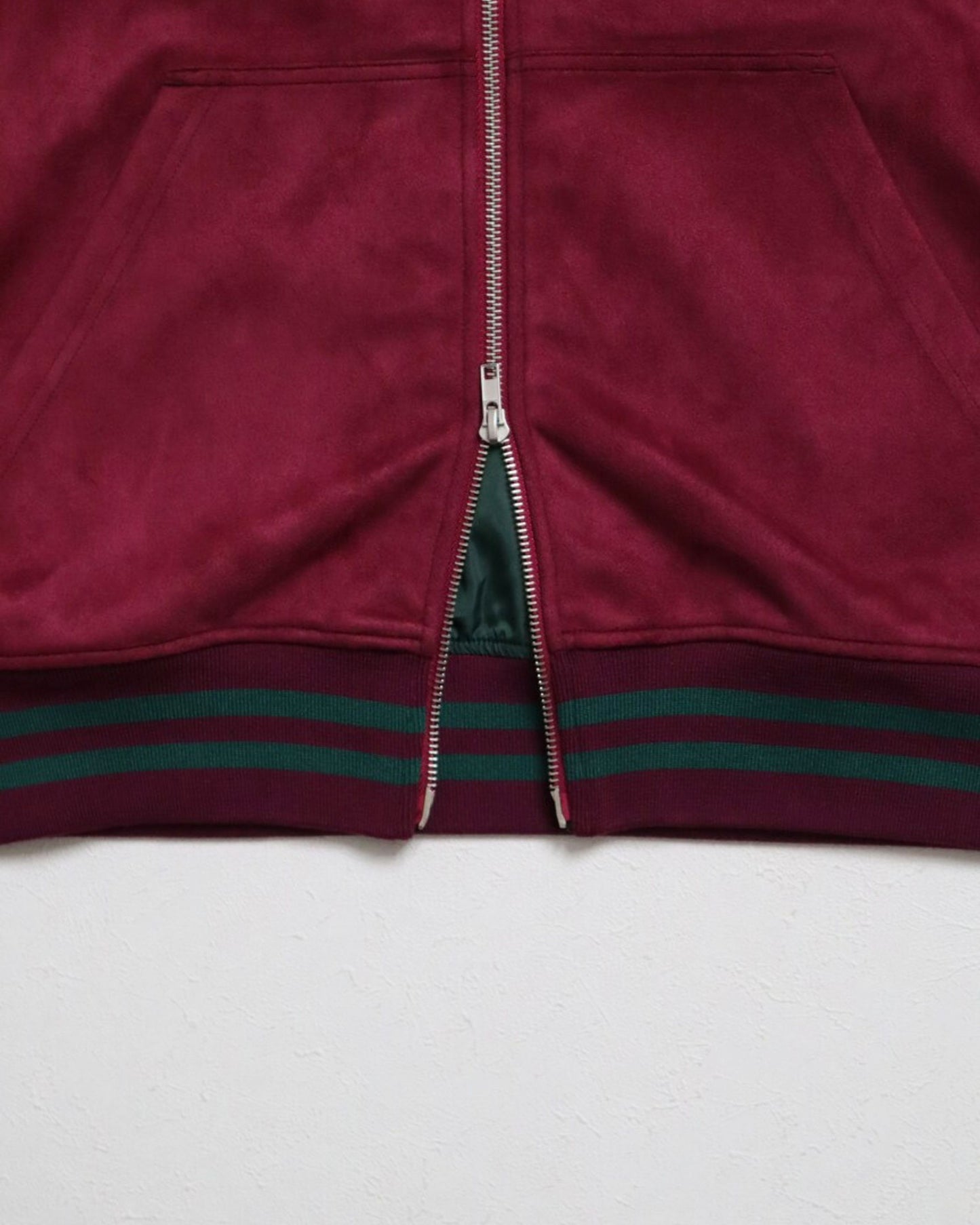 Satin Line Jacket / フェイクスウェードZIPパーカー