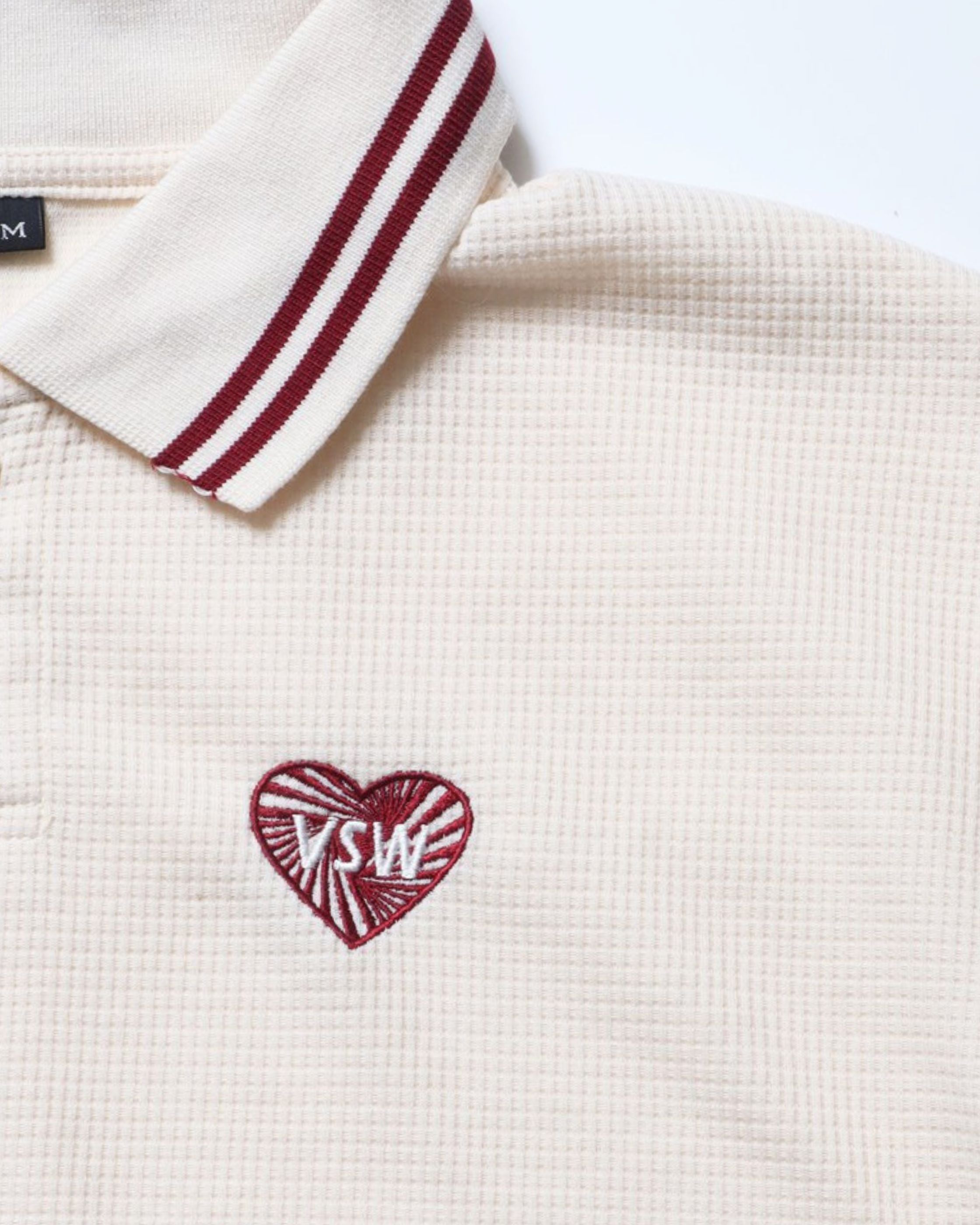 HT waffle Polo Shirt / ハートワッフルポロシャツ – Ha-Li-C STORE