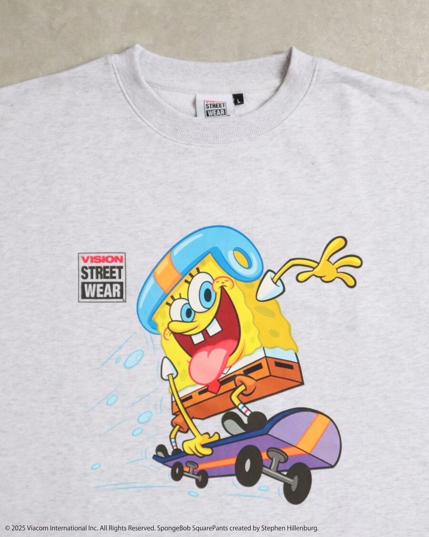 【スポンジ・ボブコラボ】Skateboard Sweatshirt / POPプリントコラボスウェット