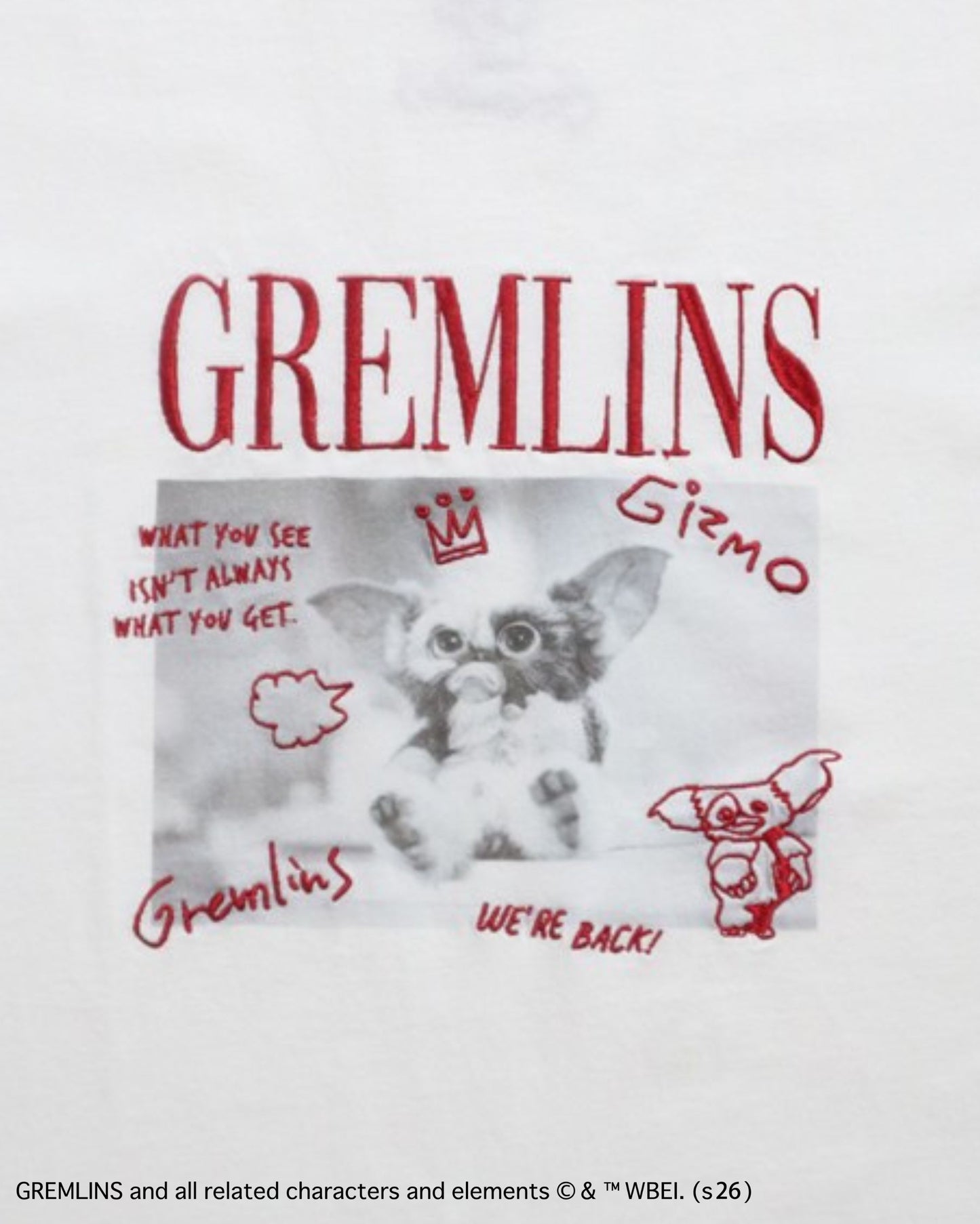 【グレムリン】ギズモ　ラクガキ刺繍フォトT