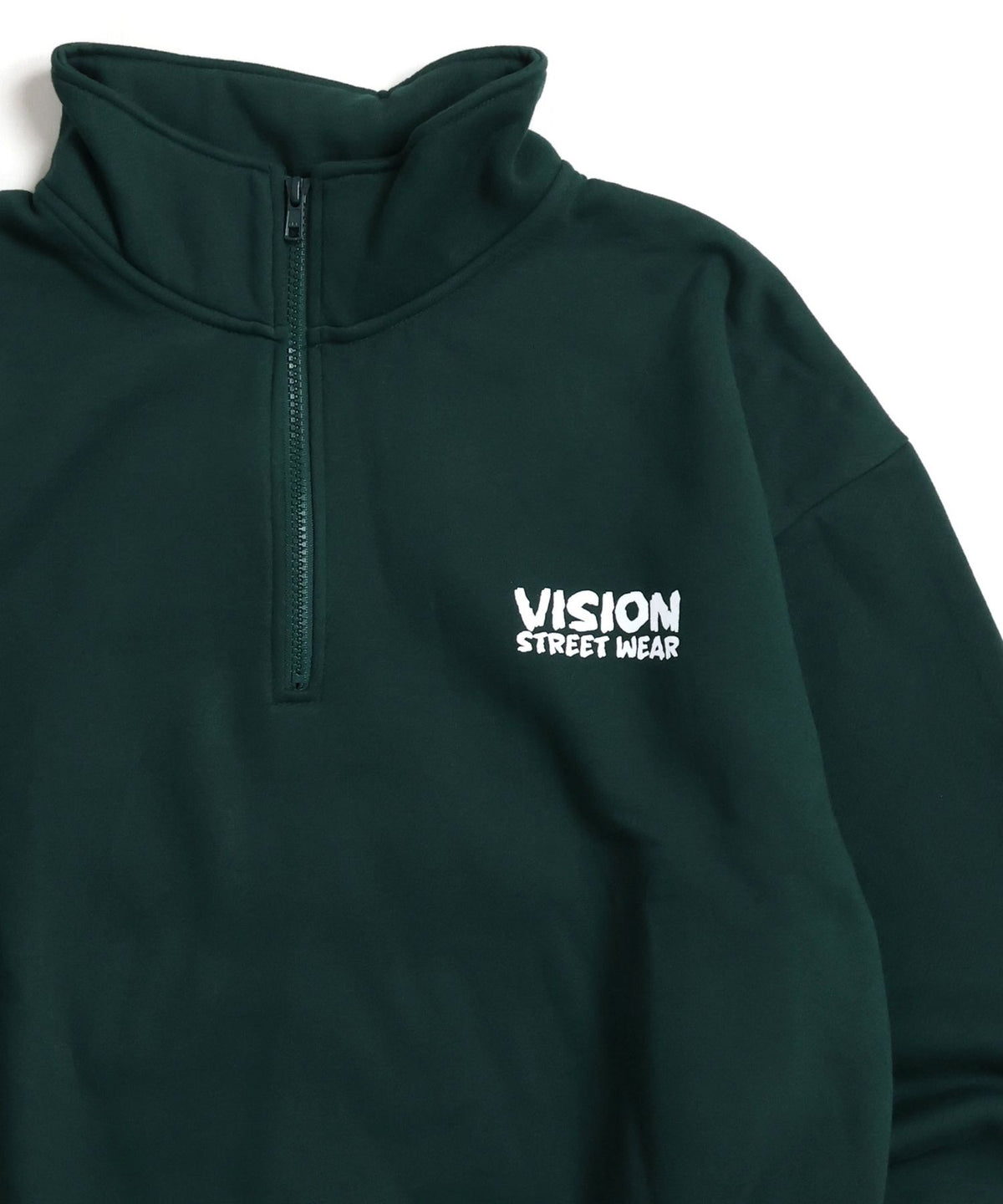 Ghost Zip Sweat / 【裏起毛】ゴースト異素材ハーフジップ