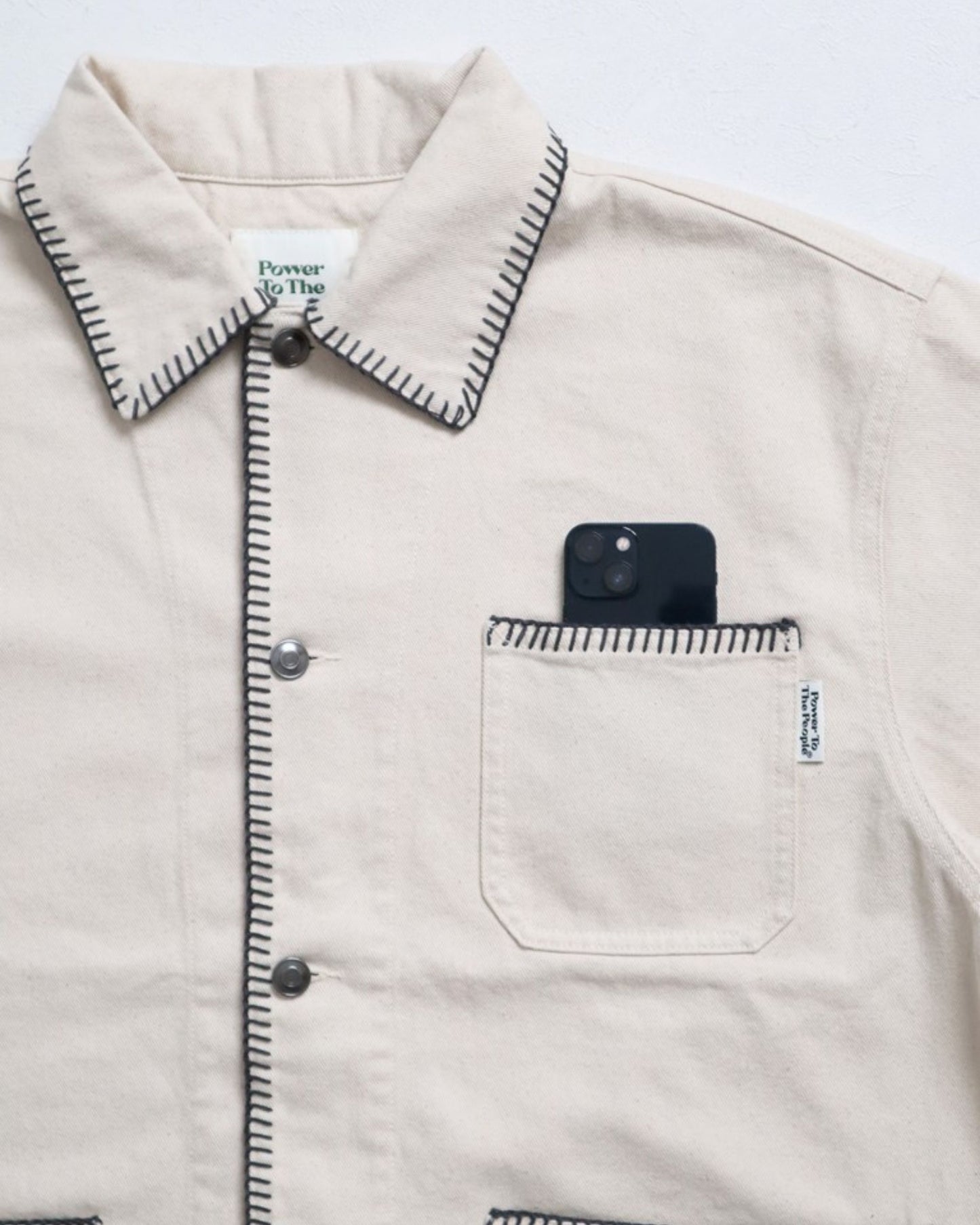 ブランケットステッチ　デニムジャケット