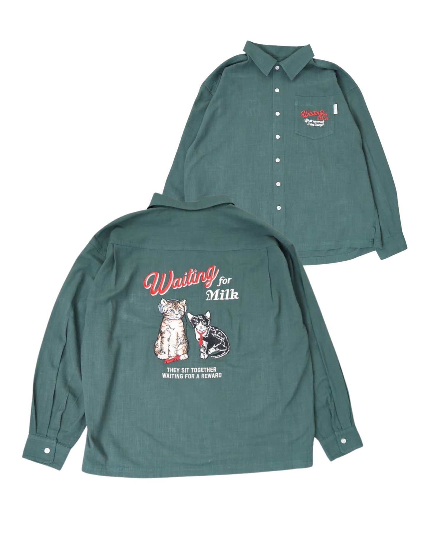 Cat Linen-Like Shirt