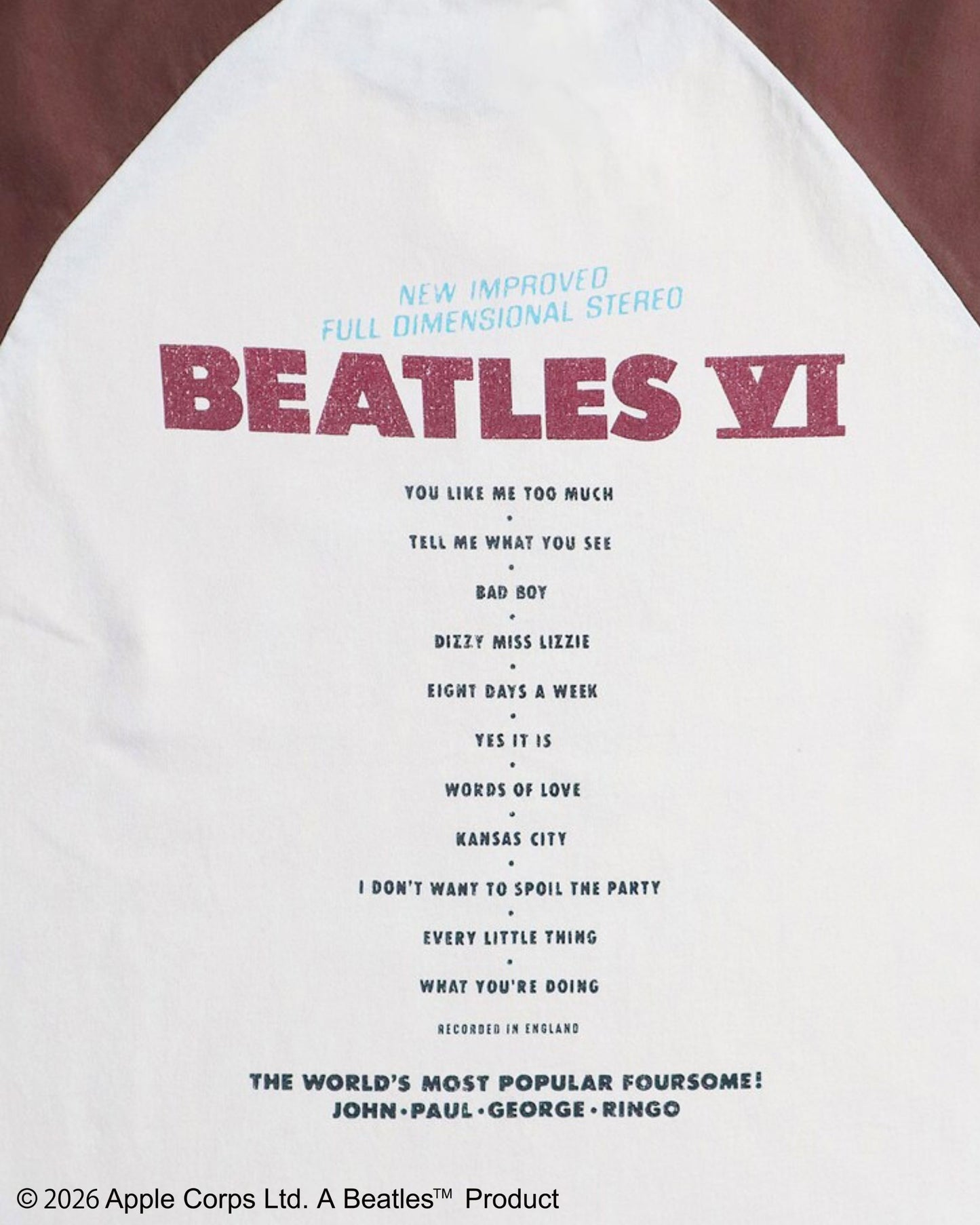 【ビートルズ】レコード柄ラグランT