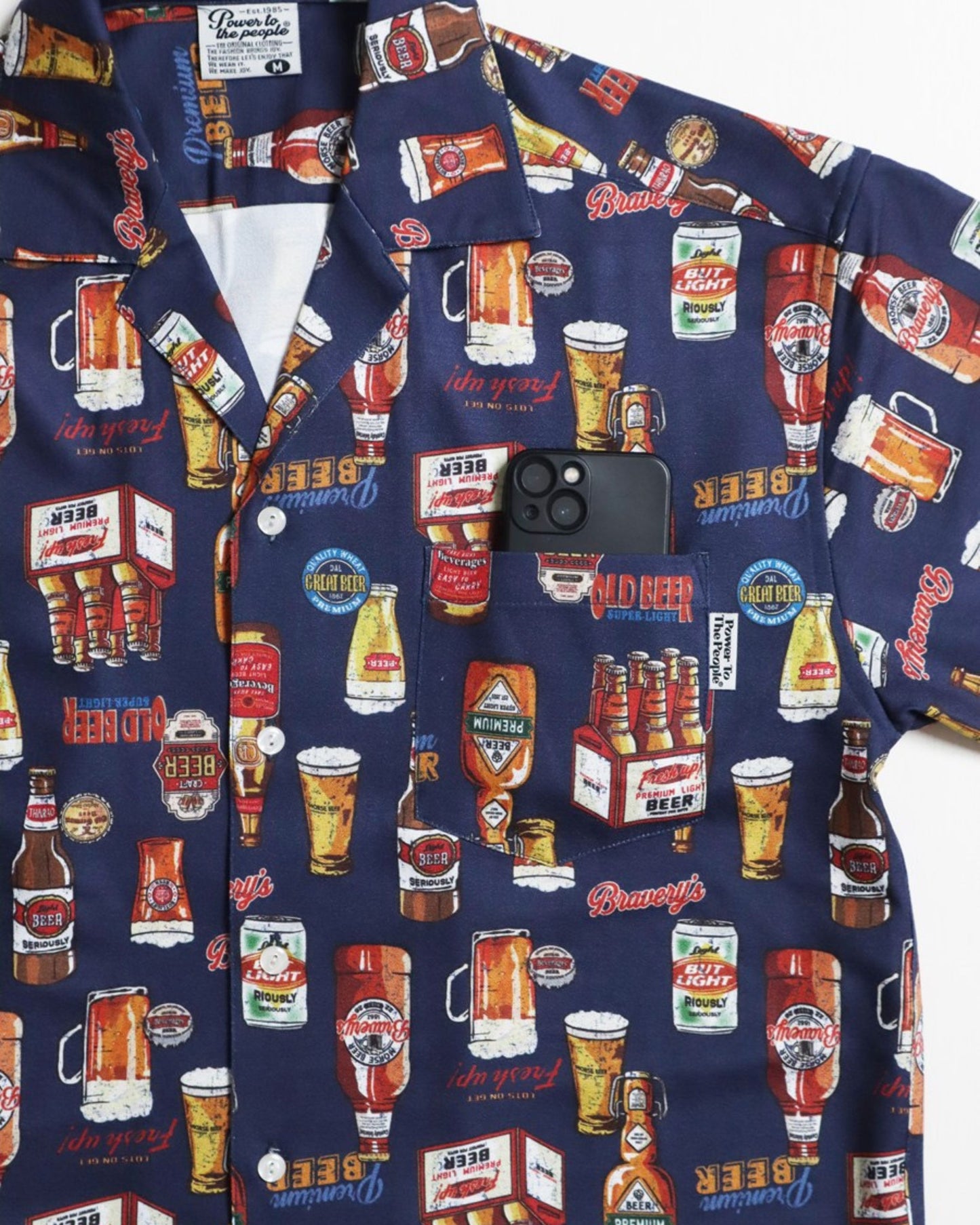 【梨地】総柄シャツ