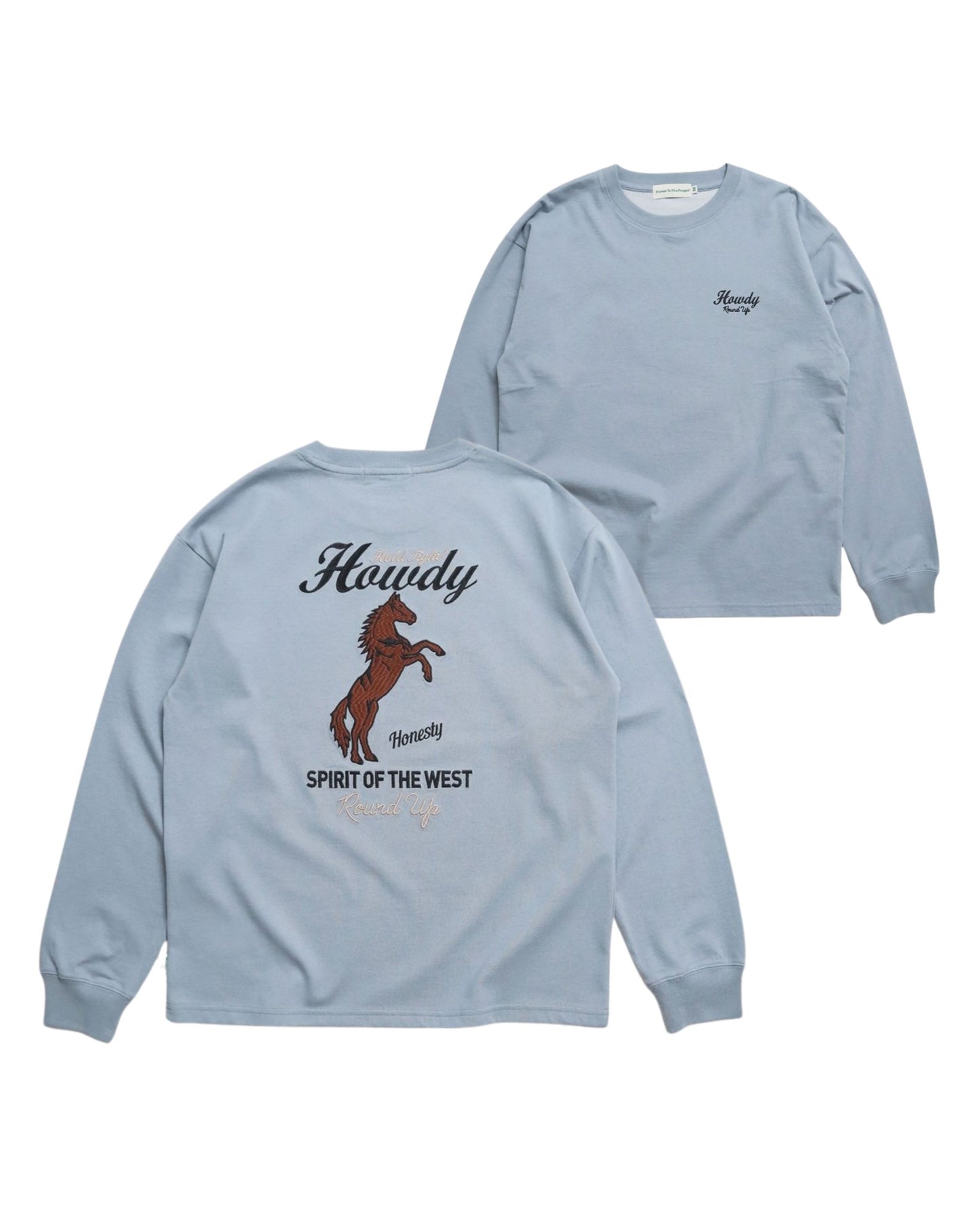 馬刺繍ロゴロンT