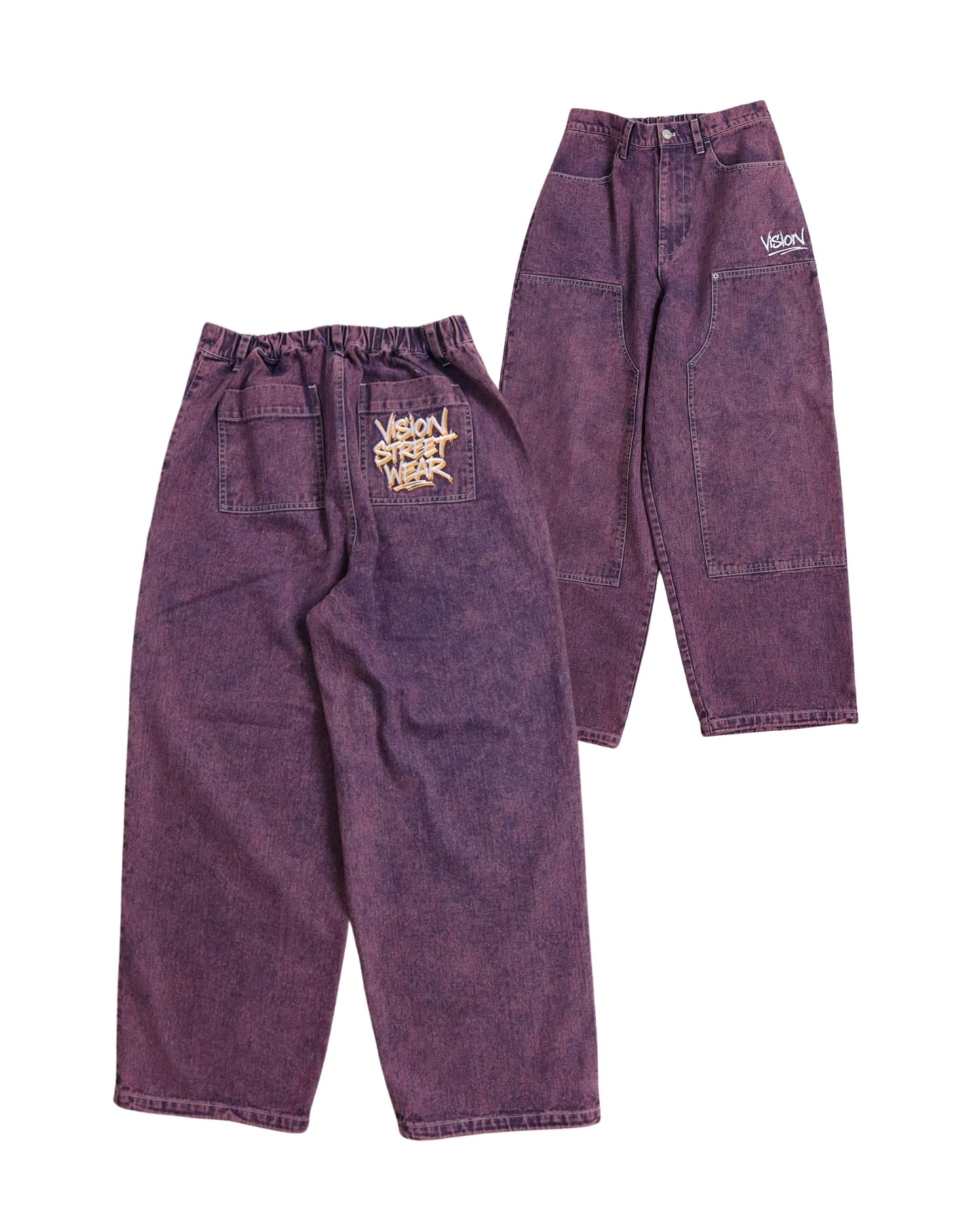 Double Knee Denim / ロゴ刺繍ダブルニー デニムパンツ