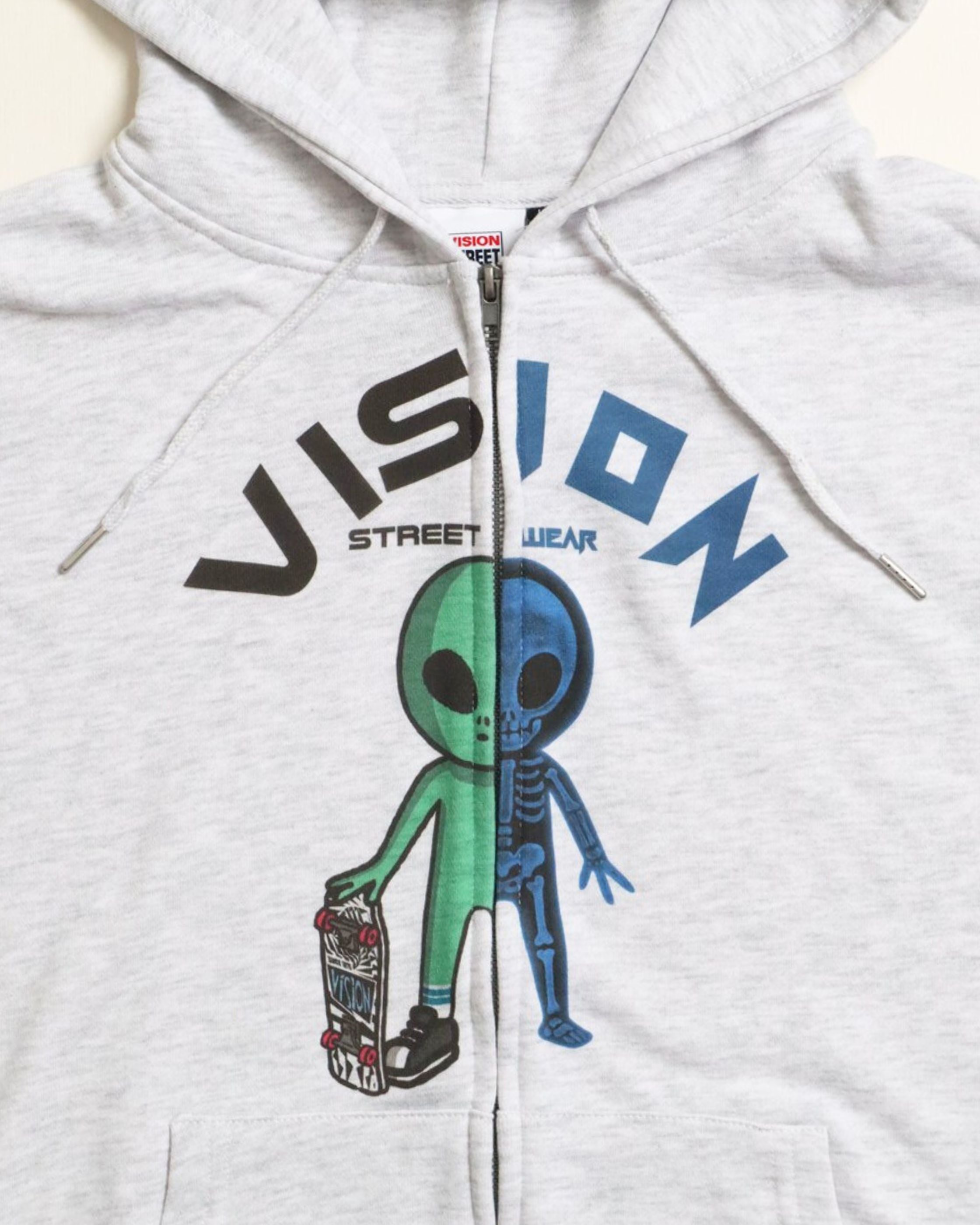 VISION STREET WEAR】Half Alien ZIP Hoodie / エイリアン切替Wジップ