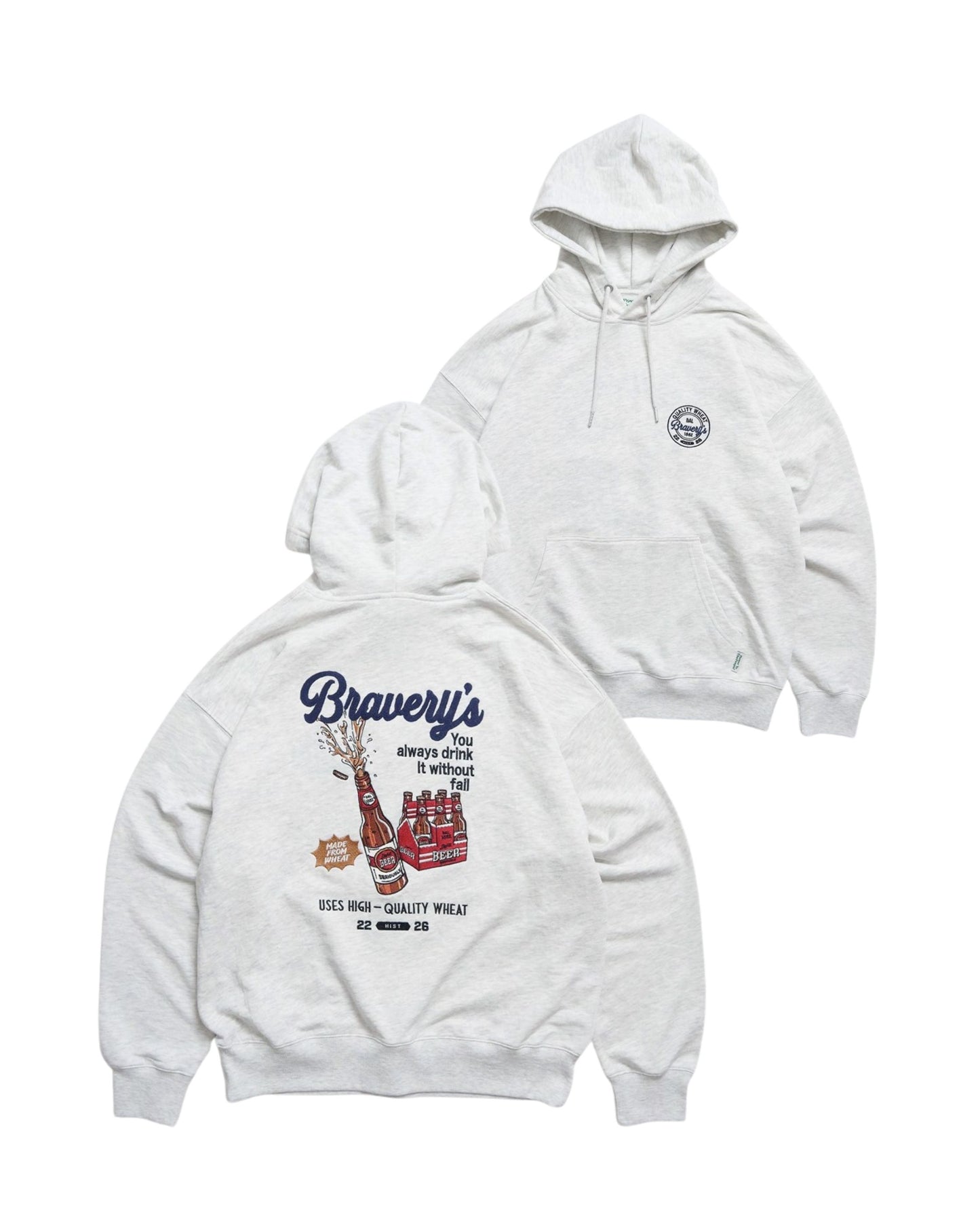 ビール刺繍パーカー