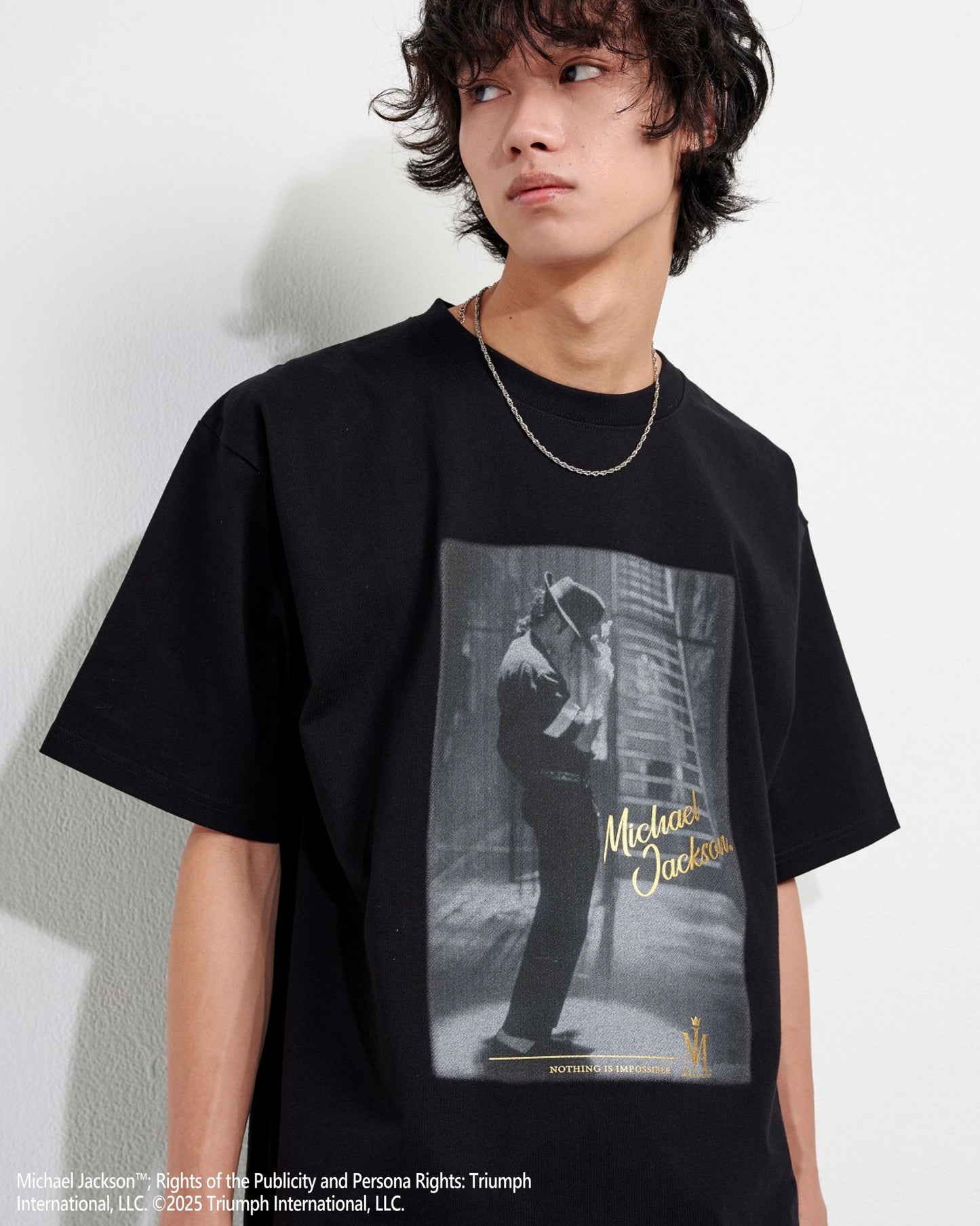 【Michael Jackson】Gold Foil Print Tee
